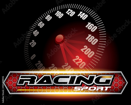 RACING SPORT CONCEPT for LOGO DESIGN VECTOR
