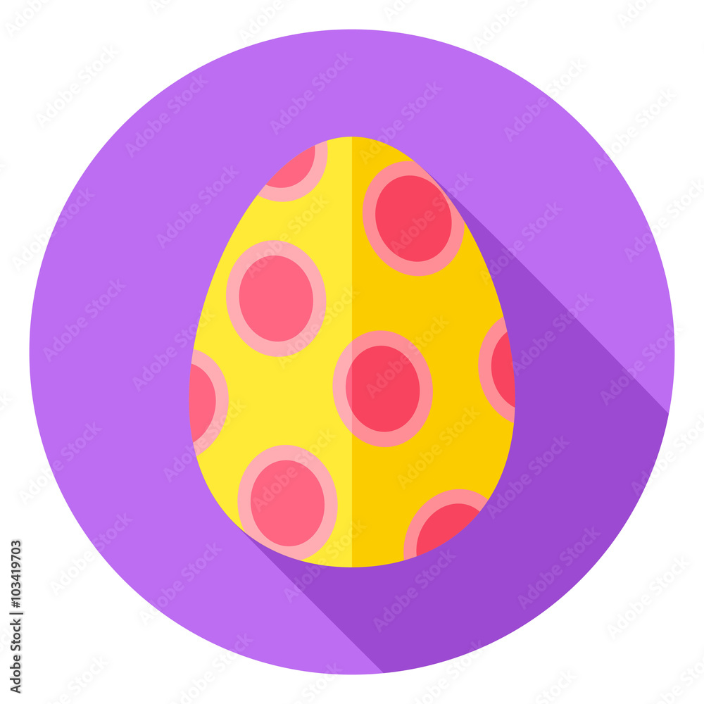 Fototapeta premium Easter Egg with Big Circles Decor Circle Icon