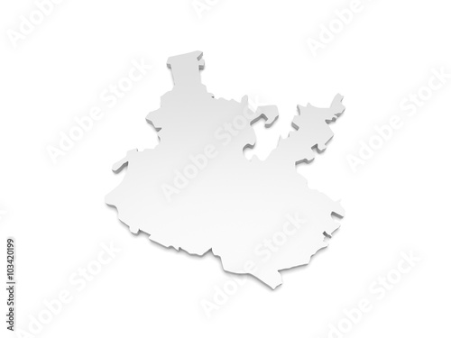3D Karte Baden-W  rttemberg - Rhein-Neckar-Kreis