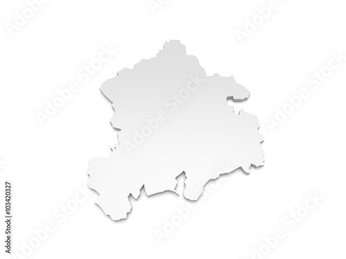 3D Karte Baden-Württemberg - Tuttlingen