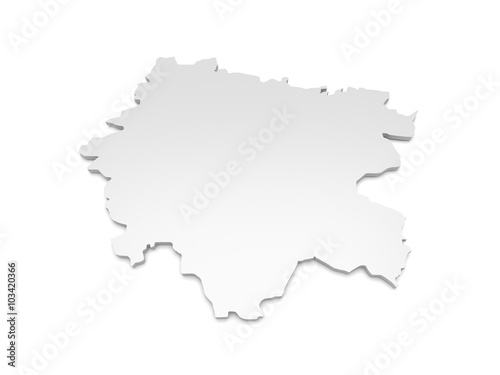 3D Karte Baden-Württemberg - Zollernalbkreis