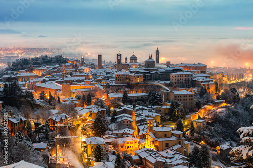 Veduta di Città alta da San Vigilio Bergamo