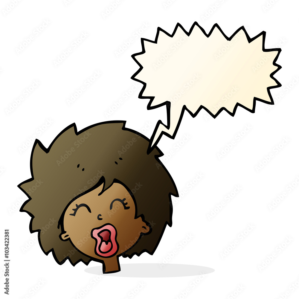 cartoon woman screaming with speech bubble cartoon woman screaming with speech bubble
