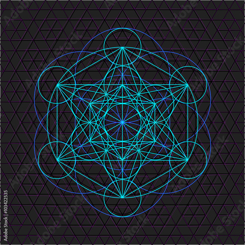 metatron outline seed of life sacred geometry.