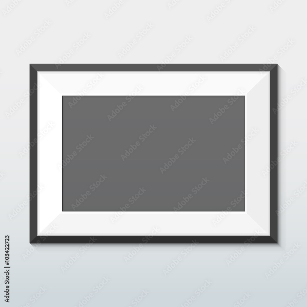 horizontal mount black frame mockup. horizontal mount black frame mockup.