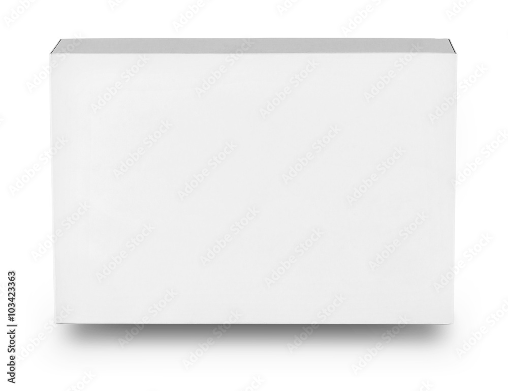 White rectangular box isolated on white background White rectangular box isolated on white background