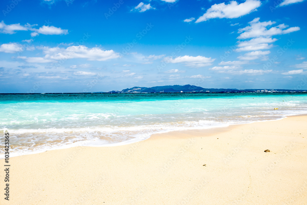 Beach, sea, landscape. Okinawa, Japan, Asia.