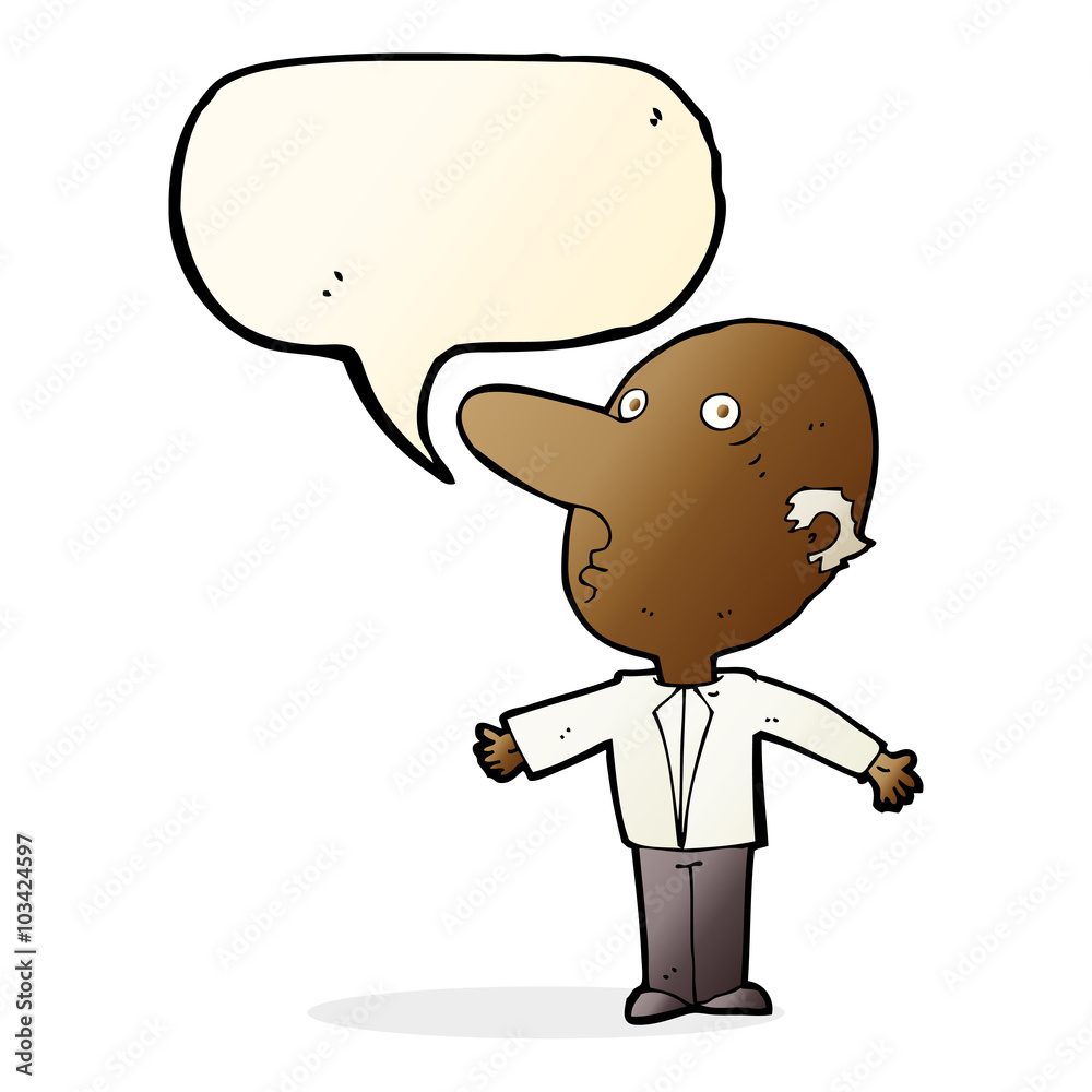cartoon confused middle aged man with speech bubble cartoon confused middle aged man with speech bubble