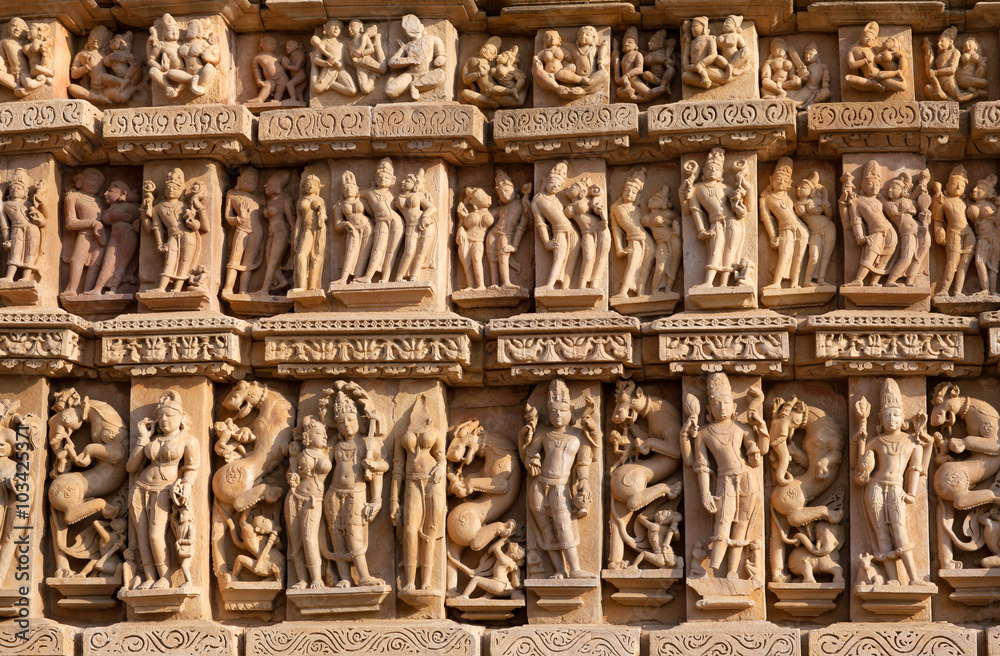 Famous Kandariya Mahadev temple in Khajuraho, India