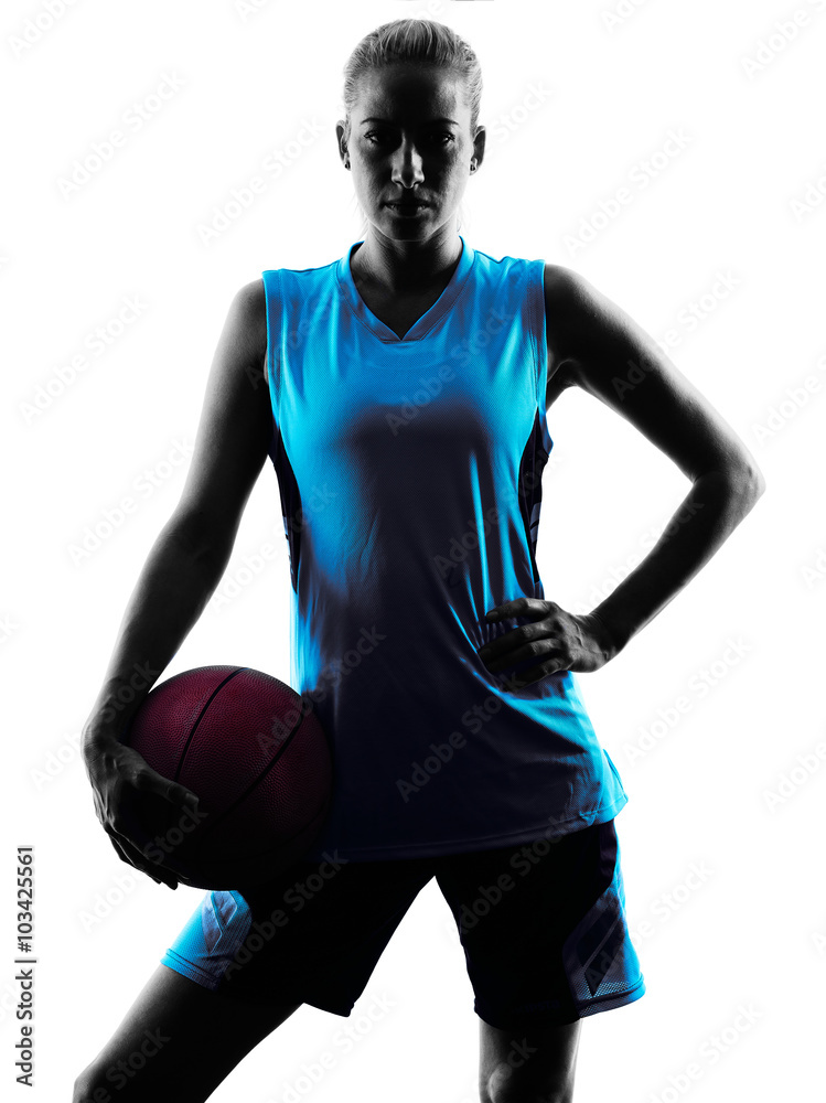 woman basketball player silhouette woman basketball player silhouette