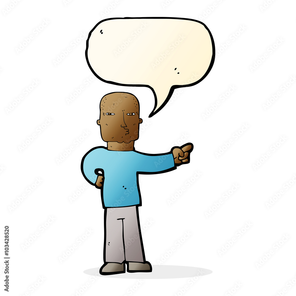 cartoon pointing man with speech bubble cartoon pointing man with speech bubble