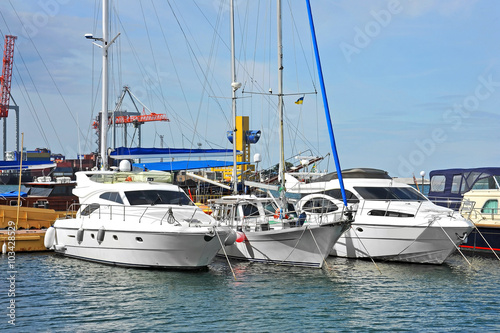 Motor yacht in jetty