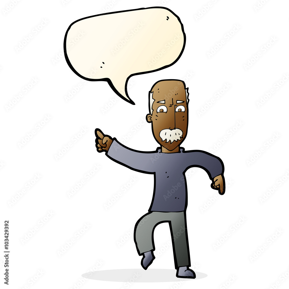 cartoon angry old man with speech bubble cartoon angry old man with speech bubble