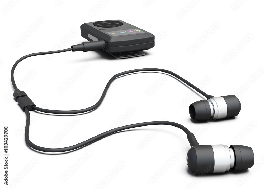 MP3 player isolated on white background. 3d illustration MP3 player isolated on white background. 3d illustration