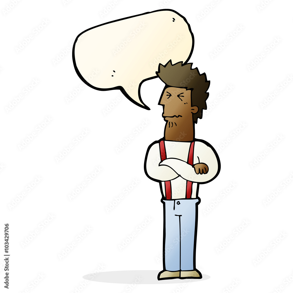 cartoon annoyed man with speech bubble cartoon annoyed man with speech bubble