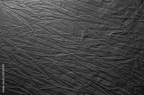 Black wrinkled fabric texture