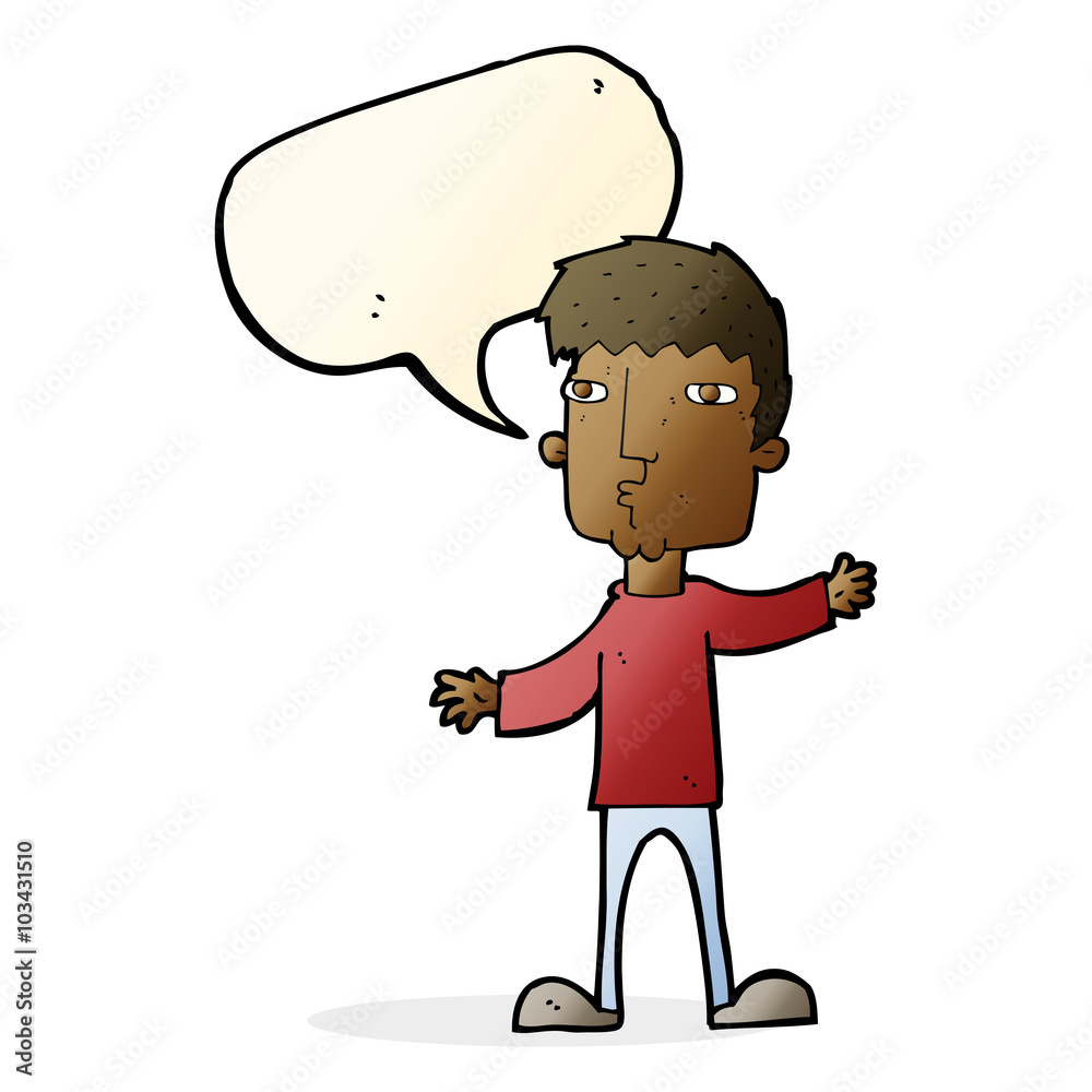 cartoon curious man with speech bubble cartoon curious man with speech bubble