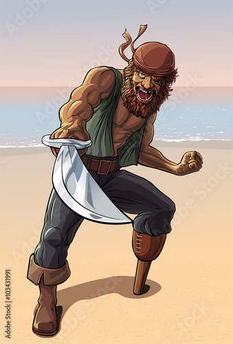 Pirate

Vector illustration of beard pirate with sword.