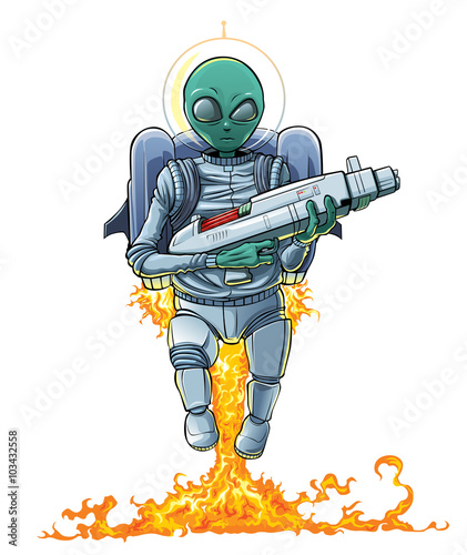 Alien invader.

Alien invader from outer space captured the world and offer to surrender now!