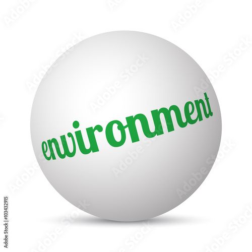 Environment text 3d sphere ball