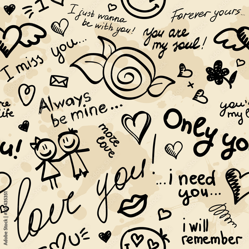 Naklejka premium hand drawn pattern, vector eps 10