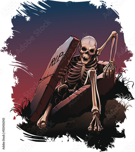 Skeleton from Coffin
Skeleton emerges from the grave