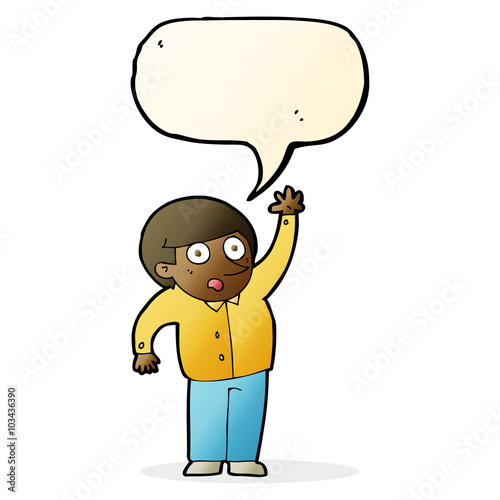 cartoon man asking question with speech bubble