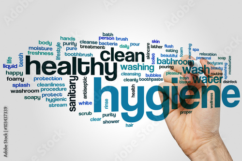 Hygiene word cloud photo