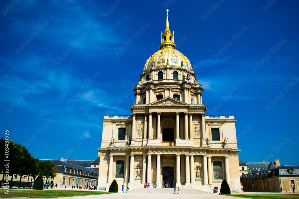PARIS, FRANCE - AUGUST 21, 2012: Eglise Du Dome, Les Invalides,