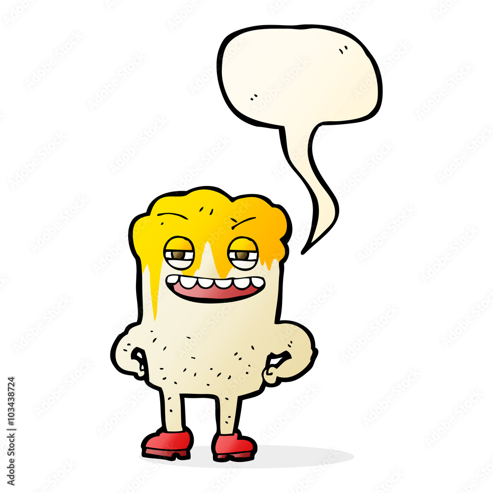 cartoon happy tooth with speech bubble cartoon happy tooth with speech bubble
