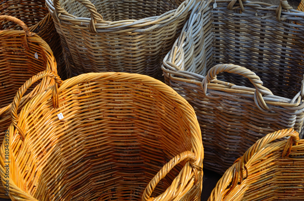 Wicker Baskets background Wicker Baskets background