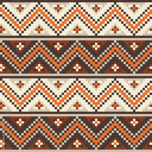 Floral Tribal Vintage Seamless Pattern