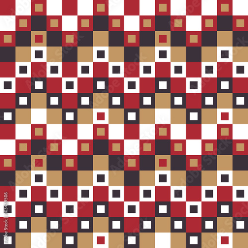 Square Tribal Motif Seamless Pattern