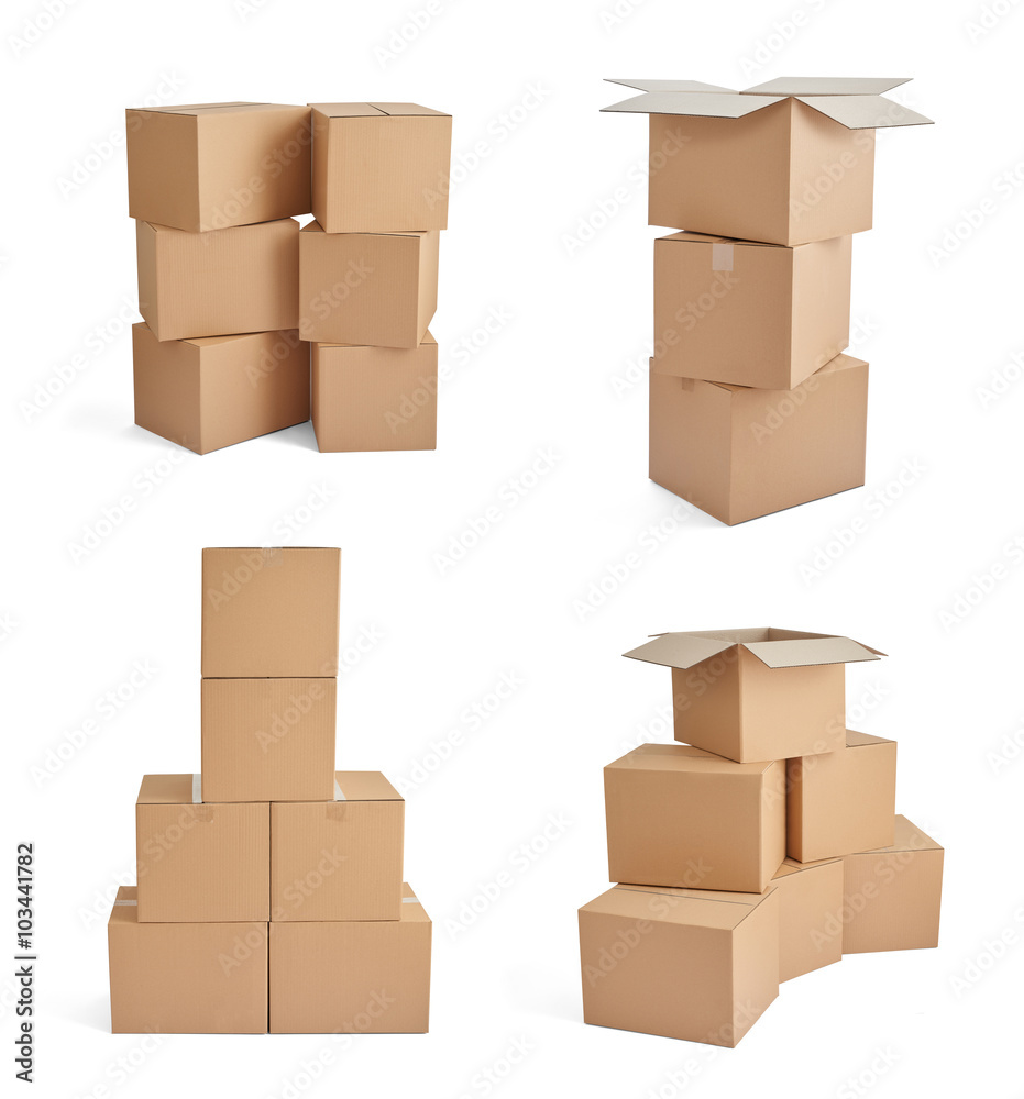 box package delivery cardboard carton stack box package delivery cardboard carton stack