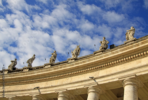 ROME, ITALY - DECEMBER 20, 2012: St. Peter's Basilica colonnade