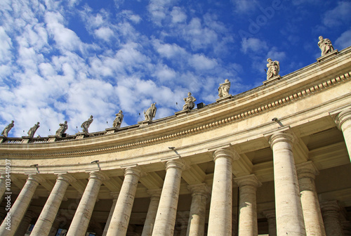 ROME, ITALY - DECEMBER 20, 2012: St. Peter's Basilica colonnade