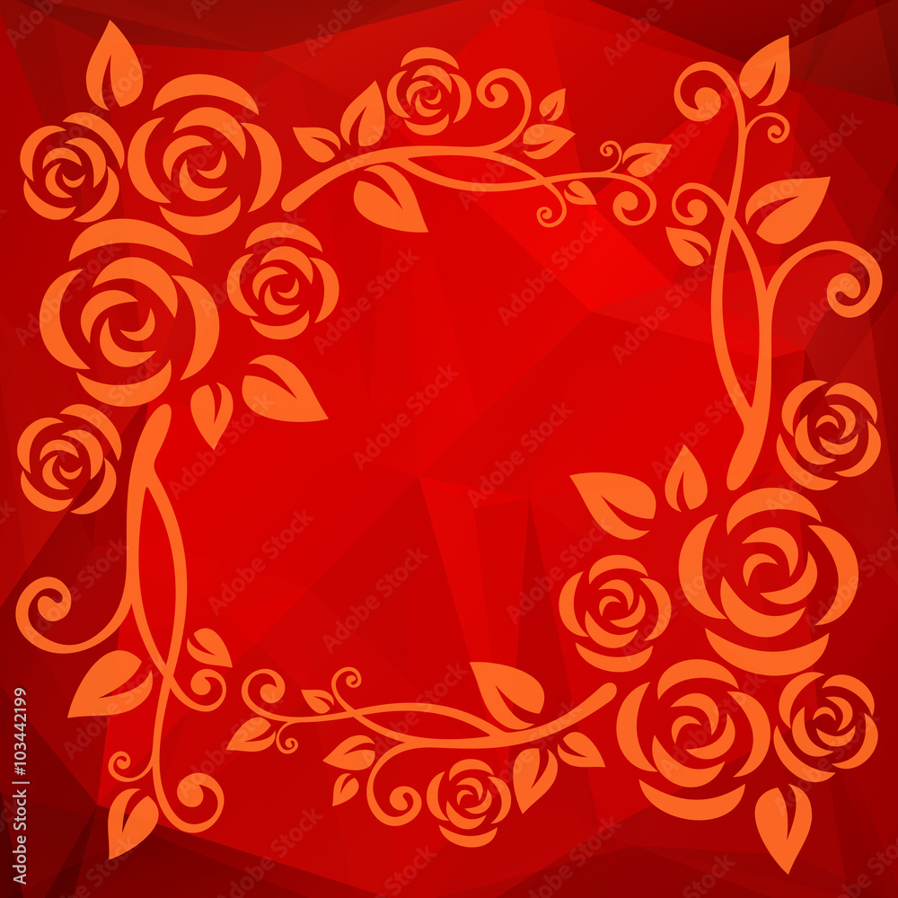 red abstract border red abstract border