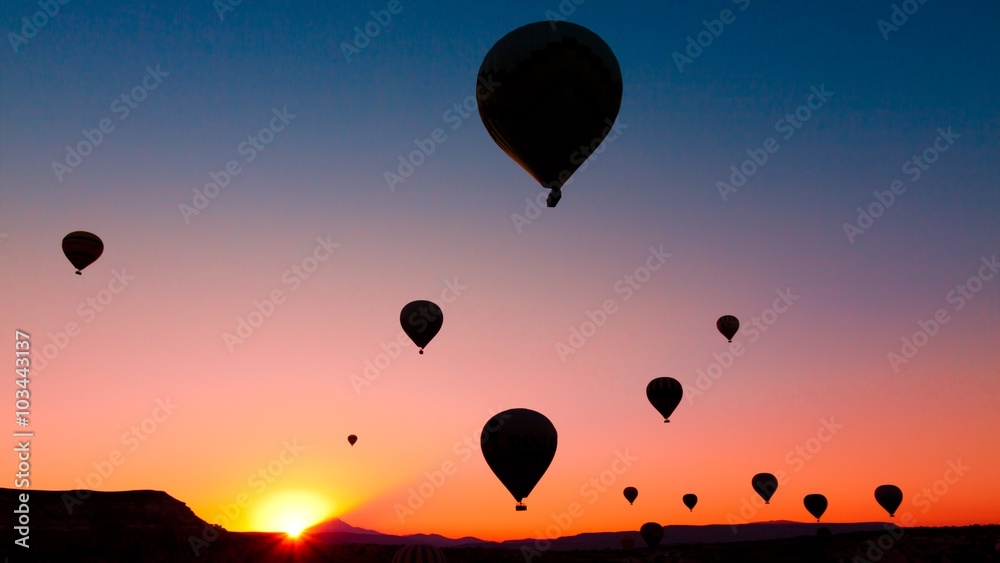 Obraz premium Cappadocia balloons