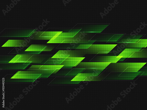Abstract black and yellow background. Tech dark background with yellow glowing stripes. Vector design