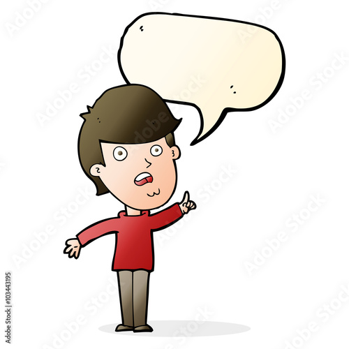 cartoon man asking question with speech bubble