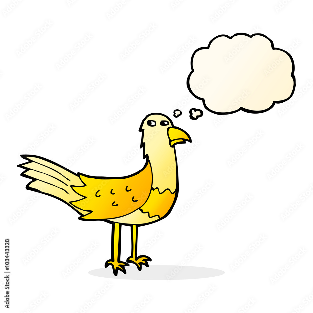 cartoon bird with speech bubble cartoon bird with speech bubble