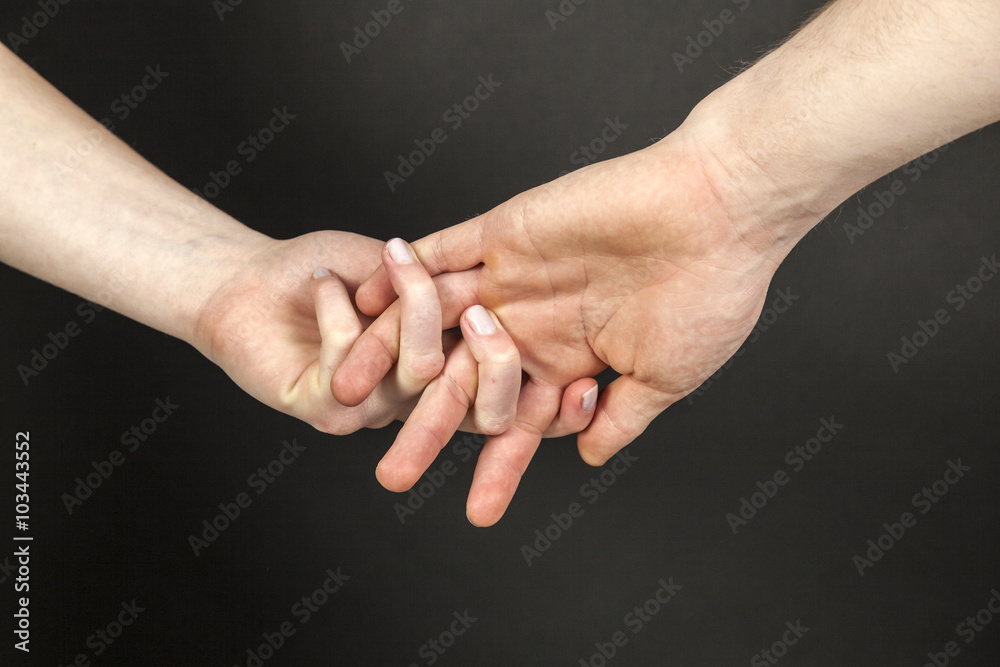 couple in love hand in hand