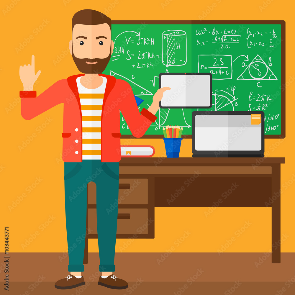 Man holding tablet computer. Man holding tablet computer.