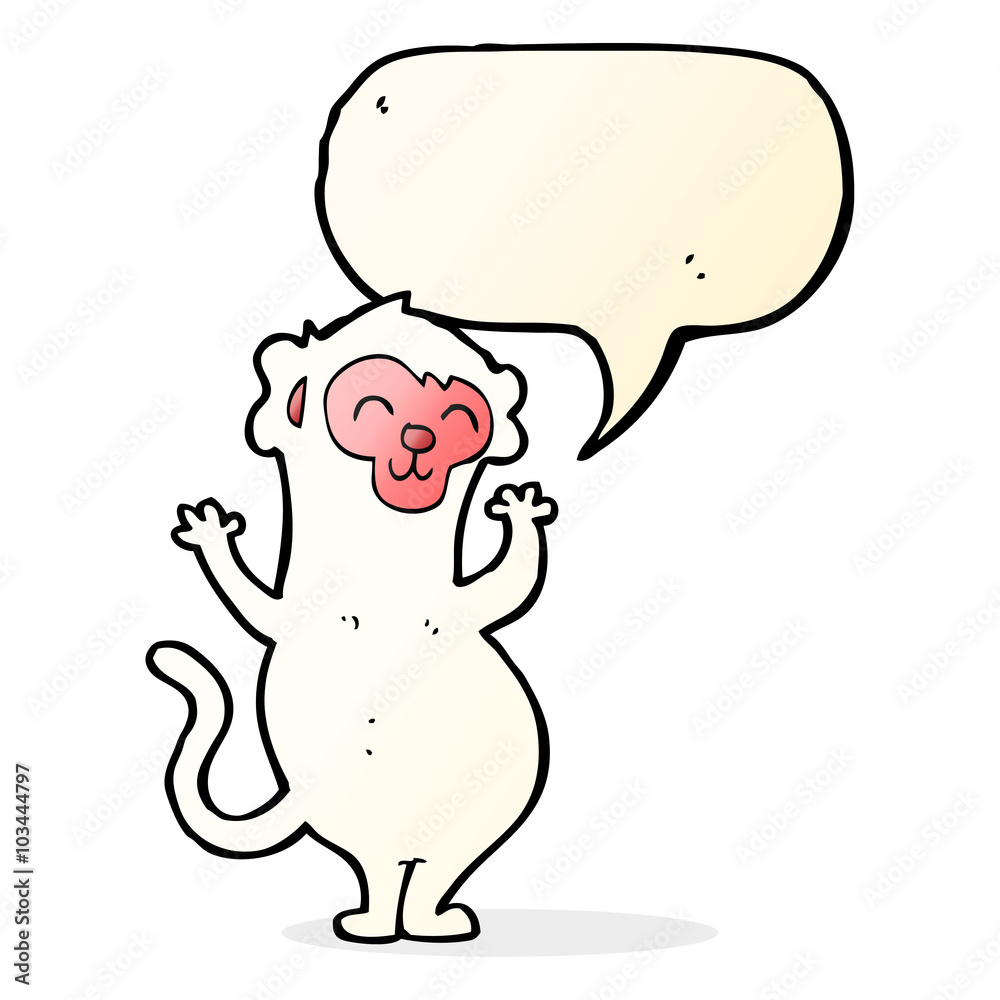 cartoon monkey with speech bubble cartoon monkey with speech bubble