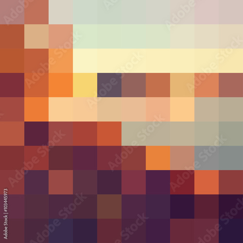 Autumn colorful abstract mosaic background template.