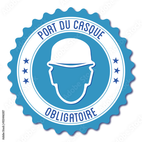 Logo port du casque obligatoire.