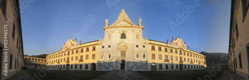 Facade of the charterhouse of Calci