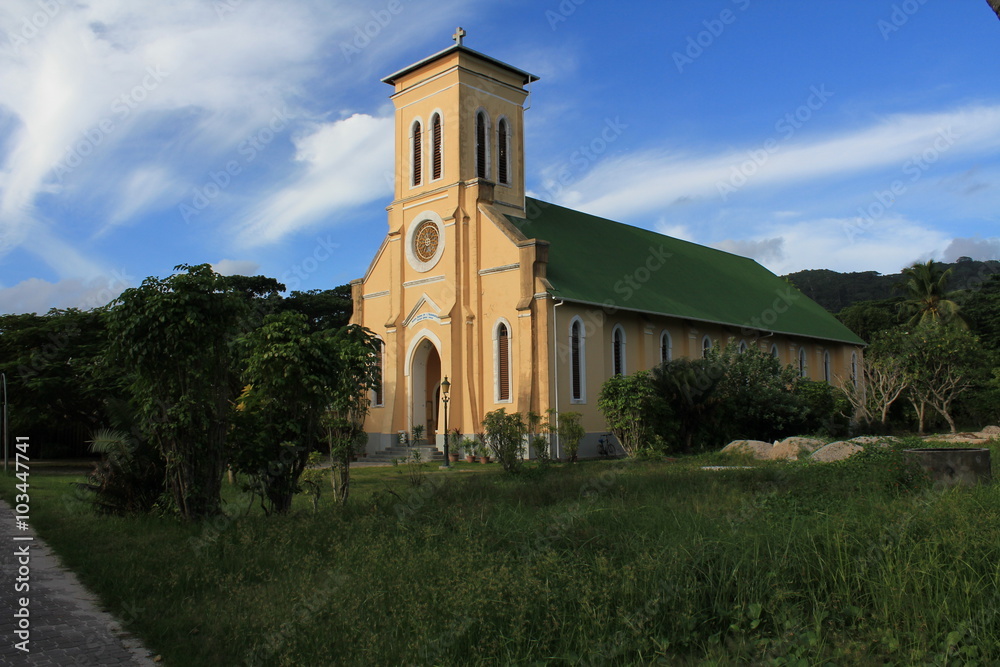 Eine Kirche auf den Seychellen