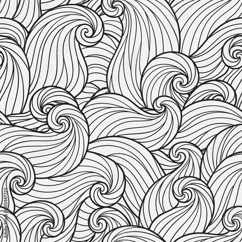 Seamless Pattern for coloring book.