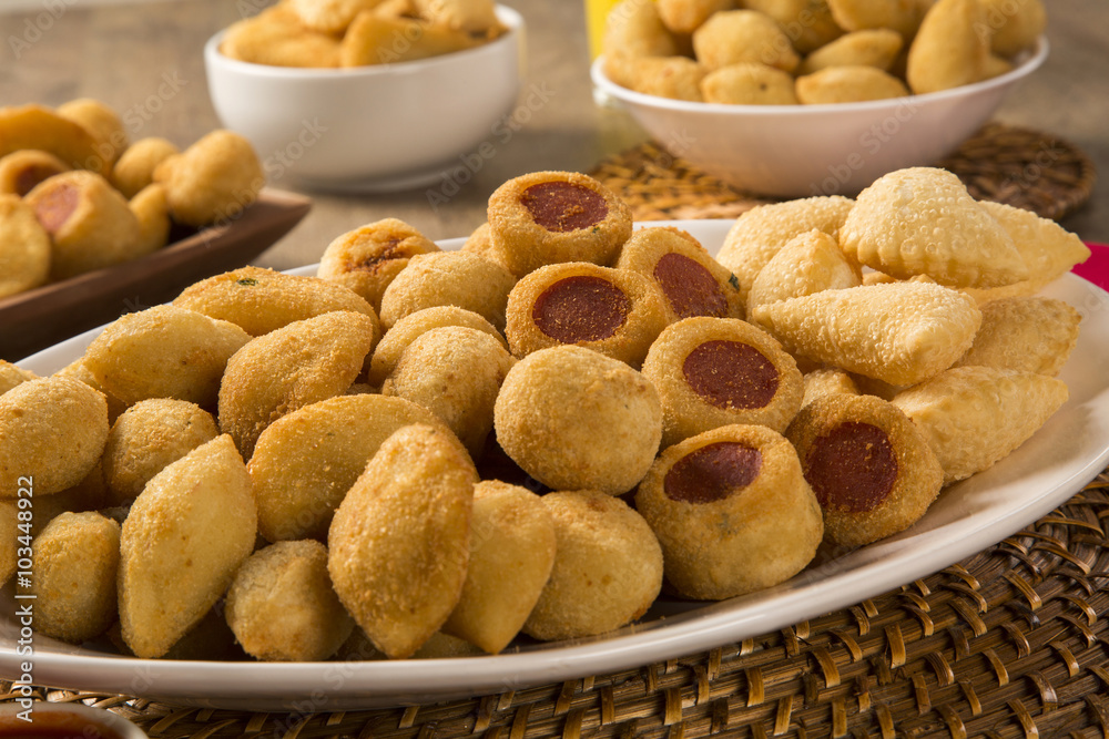 Mixed brazilian snacks fried Mixed brazilian snacks fried